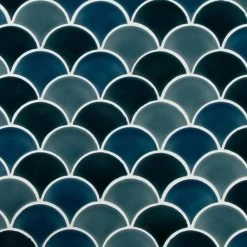 MSI Azul Scallop Glossy 13.11 In. X 9.96 In. X 8mm Glossy Porcelain Mesh-Mounted Mosaic Tile (9.1 Sq. Ft. / Case) 12 MSI Azul Scallop Glossy 13.11 In. X 9.96 In. X 8mm Glossy Porcelain Mesh-Mounted Mosaic Tile (9.1 Sq. Ft. / Case) -Master Lock Store d86662dc02a23cc460e1b5ee9d628fec 1800x1800