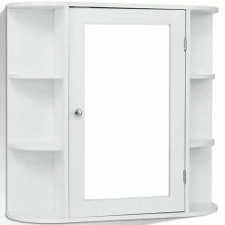 6.5 In. X 25 In. X 26 In. White Multipurpose Wall Surface Mount Bathroom Storage Medicine Cabinet With Mirror -Master Lock Store da058525b8c2f23a8829bc696e4c38c2 1800x1800