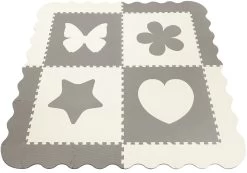 Sorbus Puzzle Mat Interlocking Floor Kids Play Carpet Tiles - Baby Foam Puzzle, Extra Thick Non-Toxic Crawling Mat For Tummy Time, Great For Children Playroom (4 Tiles)