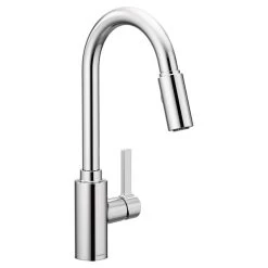 Genta Single-Handle Pull-Down Sprayer Kitchen Faucet With Reflex In Chrome