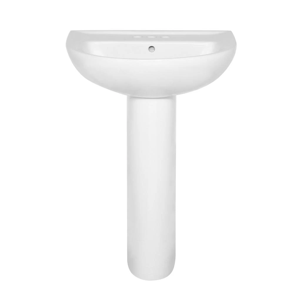 American Standard Evolution Pedestal Combo Bathroom Sink With 4 In. Centers In White 7 American Standard Evolution Pedestal Combo Bathroom Sink With 4 In. Centers In White - Image 5