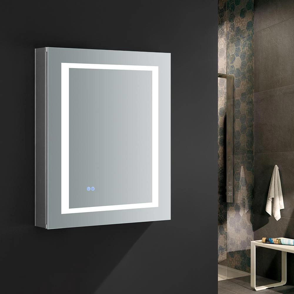Spazio 24 In. W X 30 In. H Recessed Or Surface Mount Medicine Cabinet With LED Lighting, Mirror Defogger And Right Hinge 16 Spazio 24 In. W X 30 In. H Recessed Or Surface Mount Medicine Cabinet With LED Lighting, Mirror Defogger And Right Hinge - Image 14