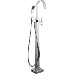 Farrington Single-Handle Freestanding Floor Mount Tub Faucet With Handheld Handshower In Chrome