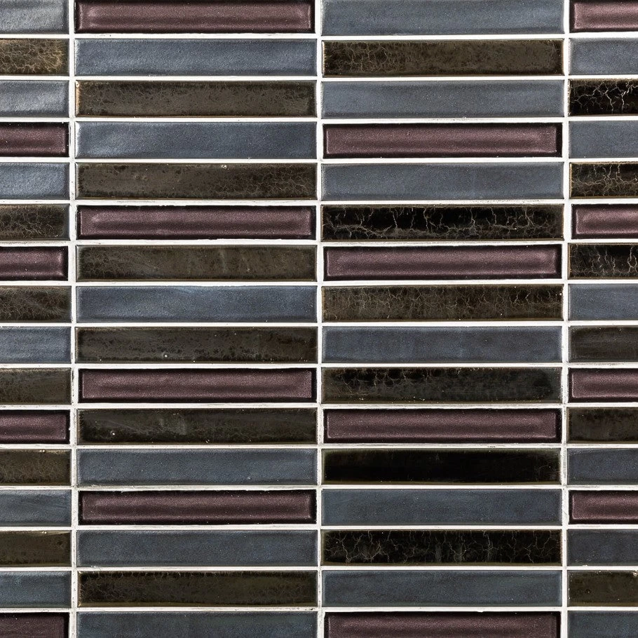 Bond Tile Glory Midnight 11.81 In. X 11.81 In. Ceramic And Glass Wall Mosaic (0.97 Sq. Ft.) 5 Bond Tile Glory Midnight 11.81 In. X 11.81 In. Ceramic And Glass Wall Mosaic (0.97 Sq. Ft.) - Image 3