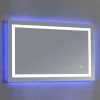 43.3 In. W X 27.6 In. H Frameless Rectangular LED Light Bathroom Vanity Mirror In Mirror