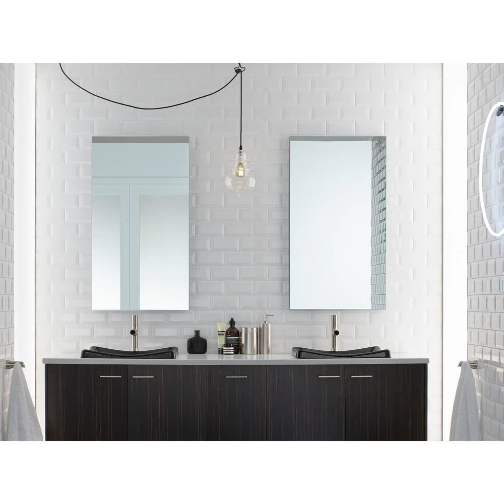 Catalan 20-1/8 In. W X 36 In. H Aluminum Single-Door Surface-Mount Medicine Cabinet 4 Catalan 20-1/8 In. W X 36 In. H Aluminum Single-Door Surface-Mount Medicine Cabinet - Image 2