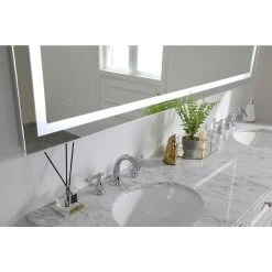 Timeless Home 36 In. H X 72 In. W Single Contemporary Rectangular Aluminum Lighted LED Mirror In Silver(Color Changing) -Master Lock Store f9fa1ffd1e6c2b3485cdd0438e2c6e49 1800x1800